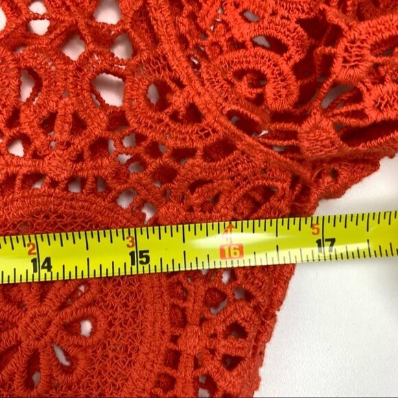 LINGADORE  Orange Crocheted Sweater - Picture 3 of 5